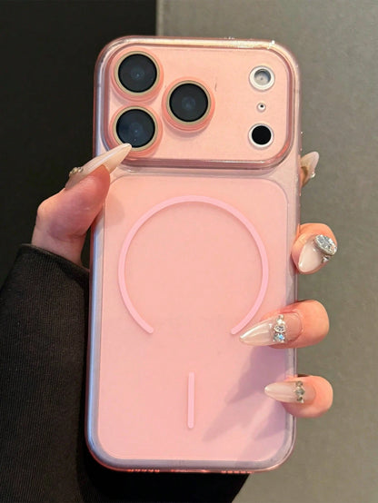 Matte Semi-Transparent Magnetic Phone Case, Suitable For IPhone 17 Pro Max, 15, 17, 16 Pro, 16, 12, 13, 15 Pro Max, 14, 15, 16 Plus, 17 Air, Minimalist Design, Anti-Fall And Shock-Absorbing Soft Case