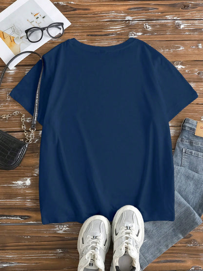 Maweii Plus Size Women's Pray Letter Print Round Neck Short Sleeve T-Shirt, 'Pray On It Pray Over It Pray Through It' Graphic Tees Women Tops