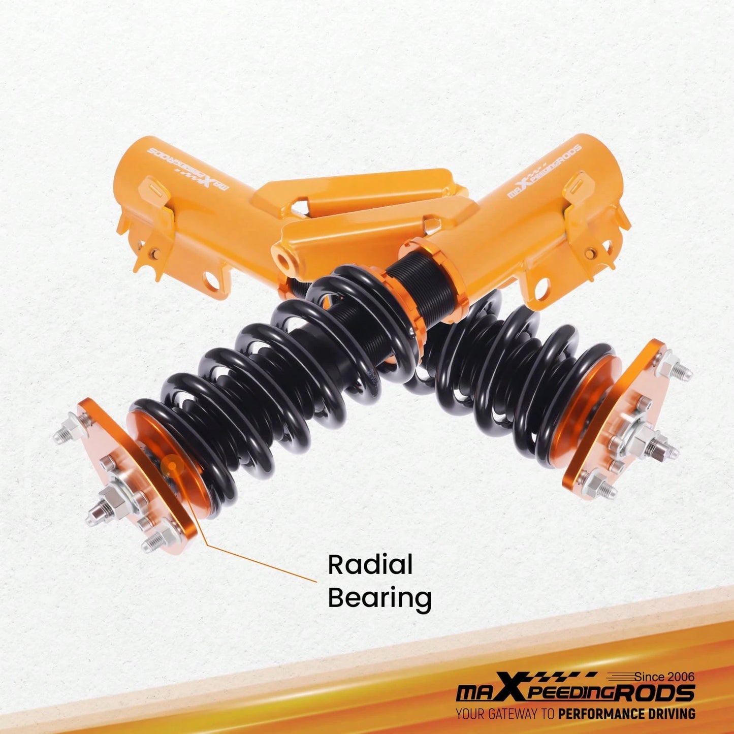 MAXPEEDINGRODS Coilover Spring & Shock Assembly Kit For Hon Da Civic EM2 01-05 Twin-Tube 02-06