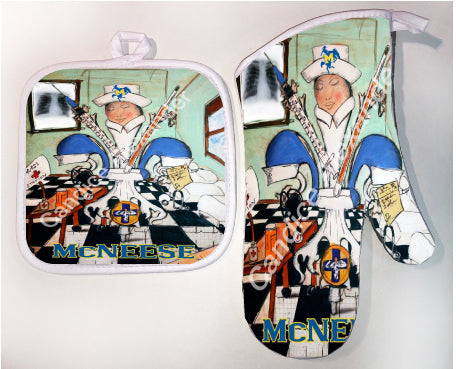 Pot Holder & Oven Mitt Set