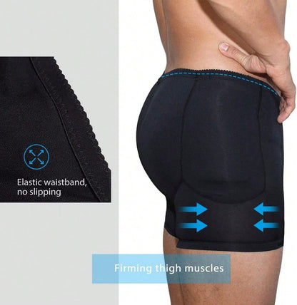 Men Padded Underwear Men Butt Lifter Hip Enhancer Briefs Boxers Shorts Booty Shaper Pants With Removable Padded