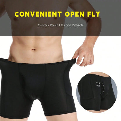 Men Padded Underwear Men Butt Lifter Hip Enhancer Briefs Boxers Shorts Booty Shaper Pants With Removable Padded