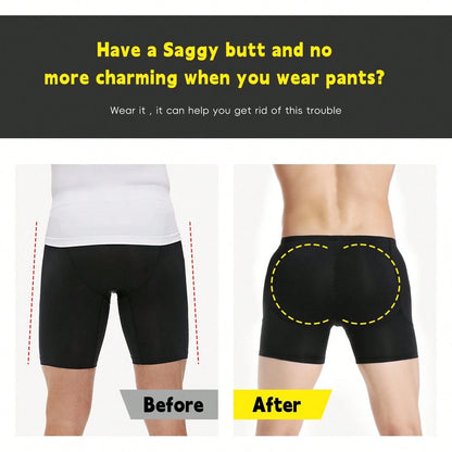 Men Padded Underwear Men Butt Lifter Hip Enhancer Briefs Boxers Shorts Booty Shaper Pants With Removable Padded