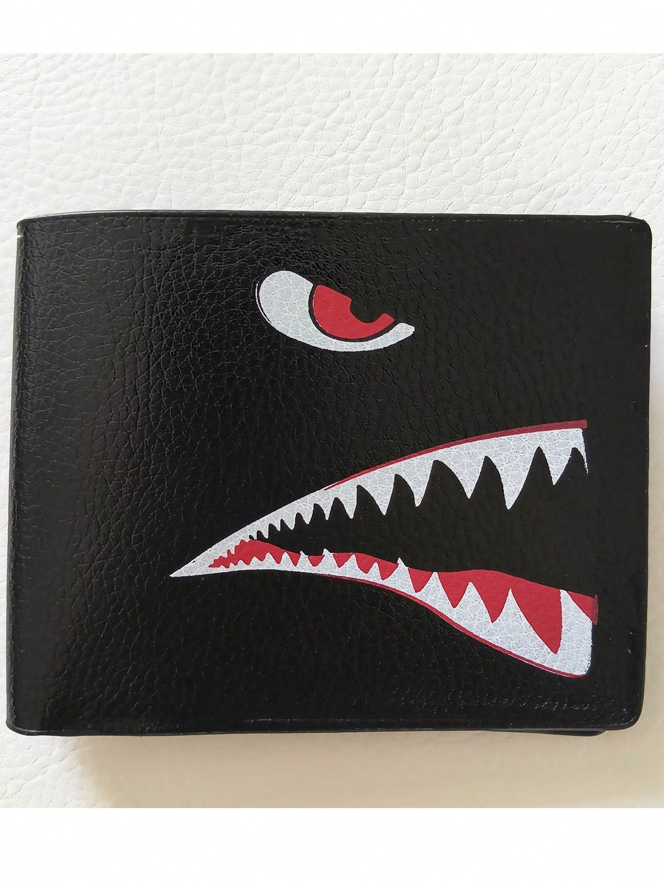 Men's Compact Wallet With Money Clip- Stylish Cartoon Design, Multi-Card Holder & Coin Purse Black