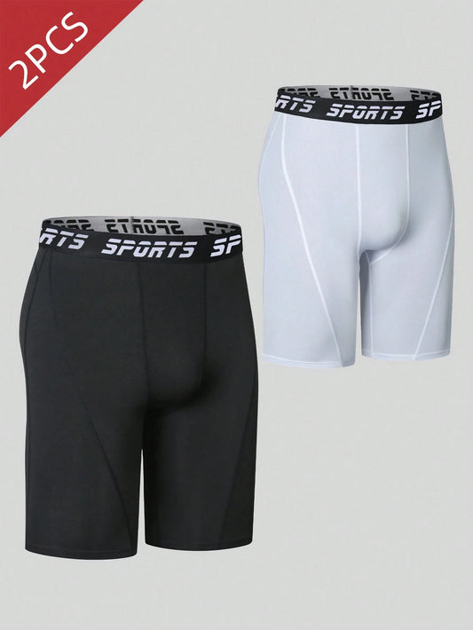 Men's Compression Quick Dry Sports Running Training Tight Shorts Underwear, Moisture Wicking Elastic Fitness Shorts