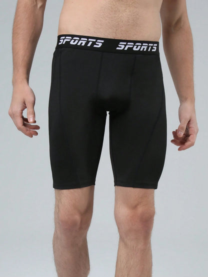 Men's Compression Quick Dry Sports Running Training Tight Shorts Underwear, Moisture Wicking Elastic Fitness Shorts