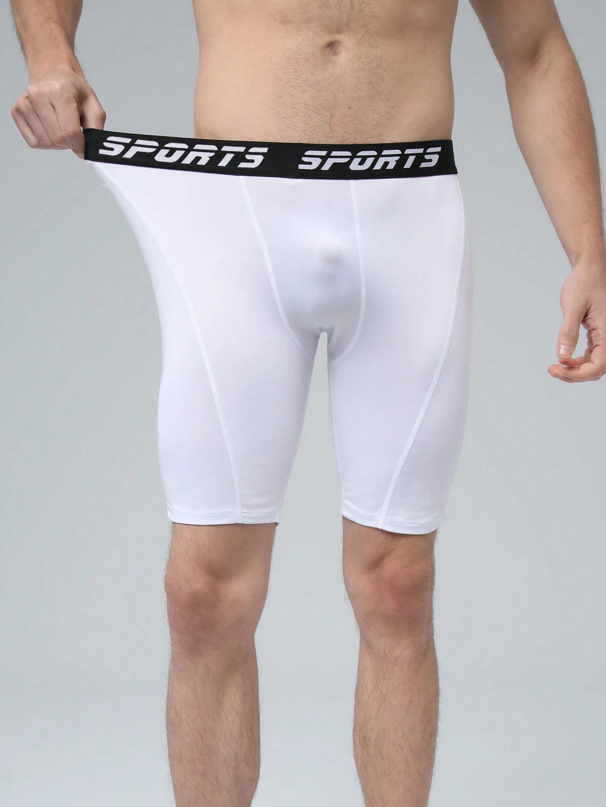 Men's Compression Quick Dry Sports Running Training Tight Shorts Underwear, Moisture Wicking Elastic Fitness Shorts