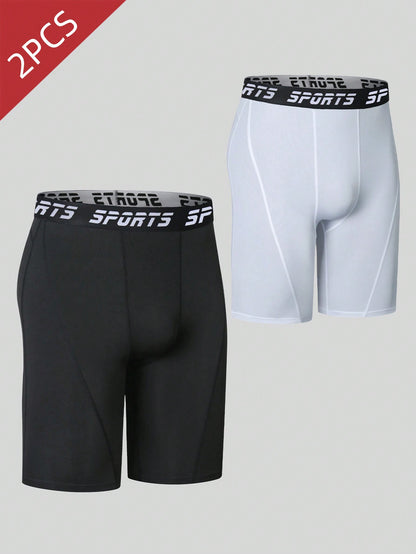 Men's Compression Quick Dry Sports Running Training Tight Shorts Underwear, Moisture Wicking Elastic Fitness Shorts
