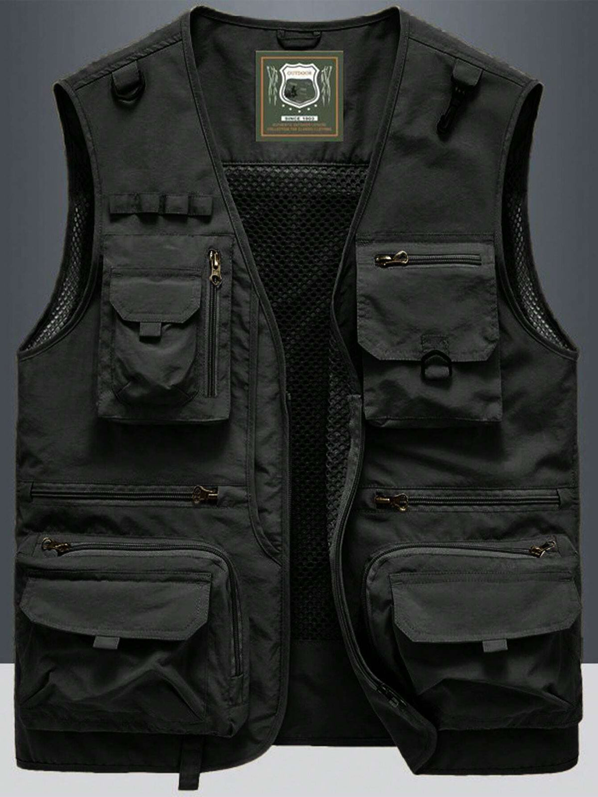 Men's Outdoor Casual Vest With Multiple Pockets, Lightweight Sleeveless Jacket For Spring Autumn, Suitable For Fishing, Photography