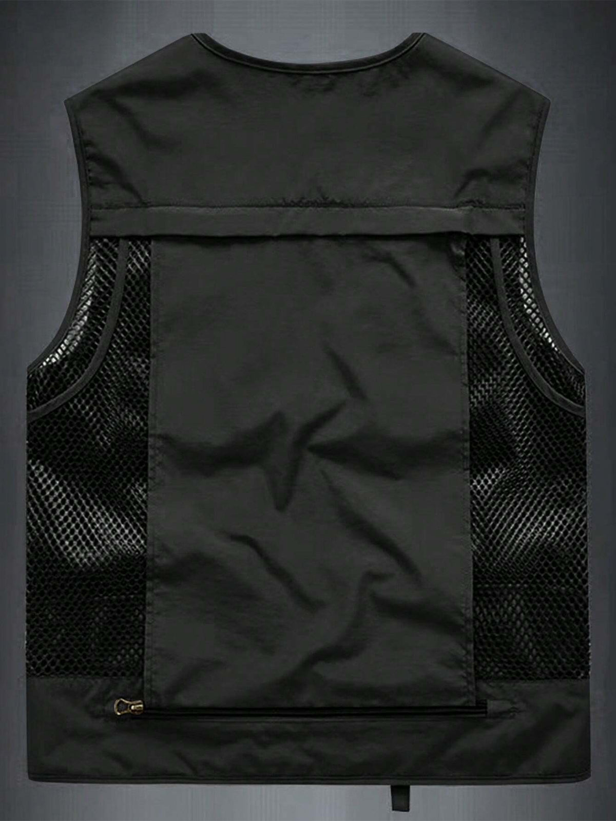 Men's Outdoor Casual Vest With Multiple Pockets, Lightweight Sleeveless Jacket For Spring Autumn, Suitable For Fishing, Photography
