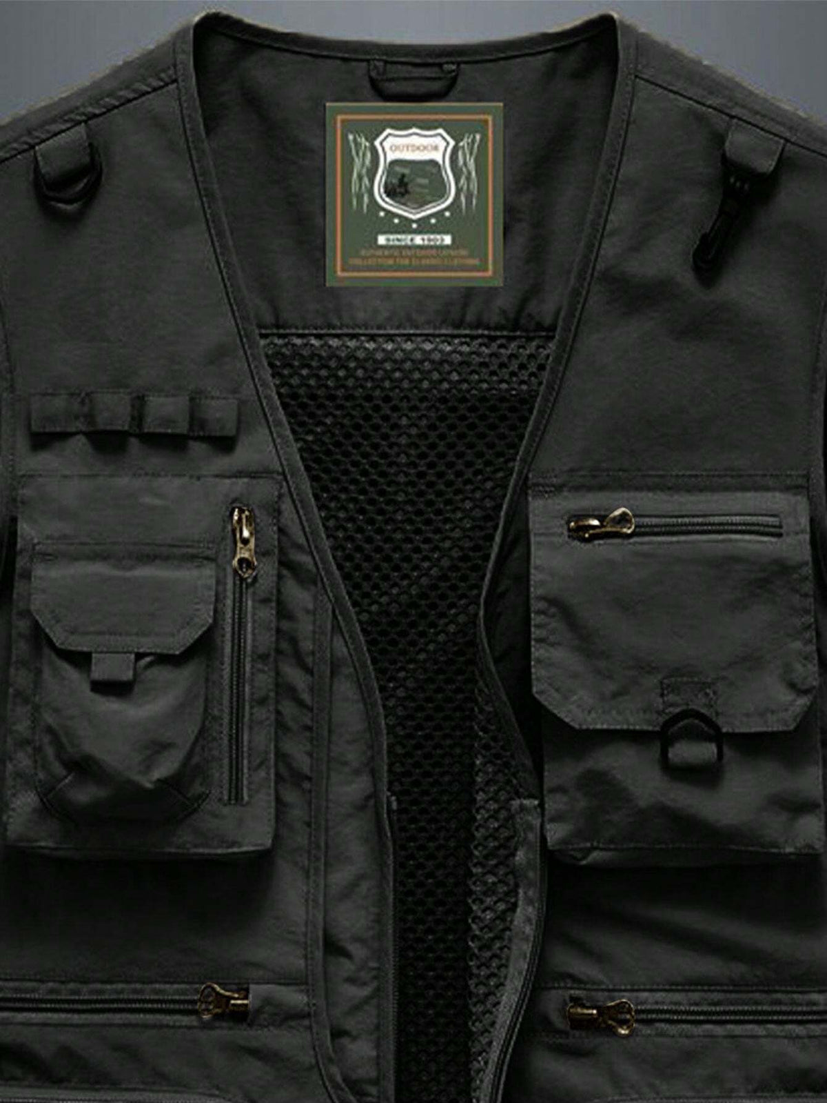 Men's Outdoor Casual Vest With Multiple Pockets, Lightweight Sleeveless Jacket For Spring Autumn, Suitable For Fishing, Photography