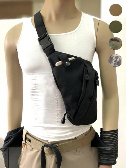 Men's Outdoor Chest Bag, Multi-Functional Cycling Crossbody Bag, Hiking Sling Bag