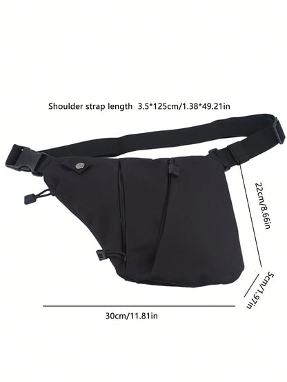 Men's Outdoor Chest Bag, Multi-Functional Cycling Crossbody Bag, Hiking Sling Bag