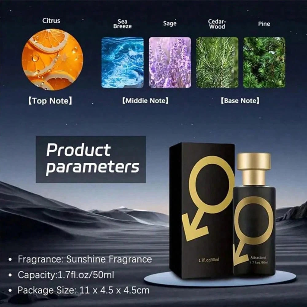 Men'S Pheromone Mongoleum Perfume, Premium Perfume To Attract Women, Pure And Long Lasting Fresh Woody Scent, Large Durable Volume (1.7 Oz), Valentine'S Day Gift