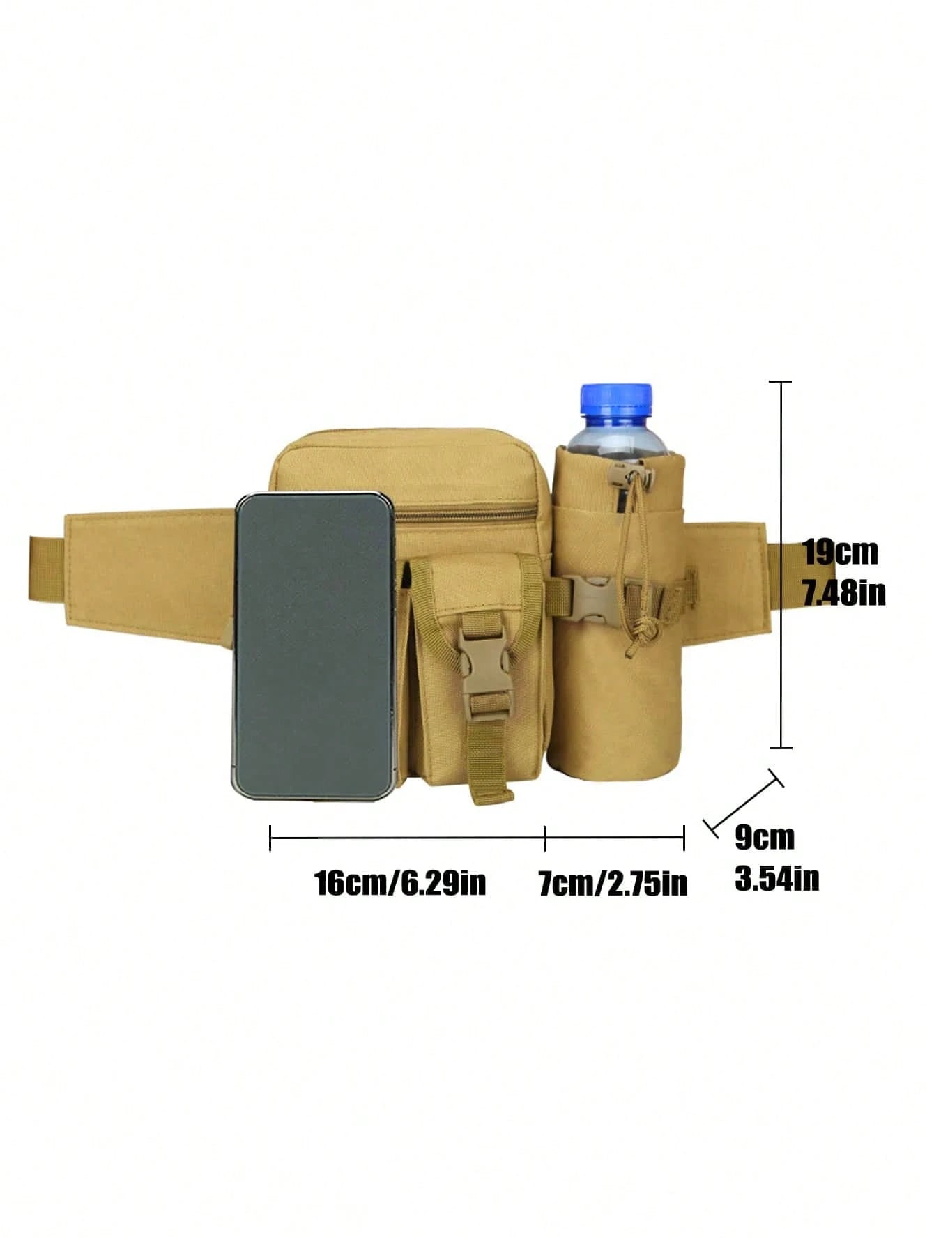 Men's Waist Bag, Waterproof Nylon Hiking Water Bottle Bag, Phone Pouch, Men's Outdoor Sports Waist Bag Chest Bag, Hunting Waist Pack, Durable Travel Waist Bag, Men's Bag, Men's Gift, Christmas, Winter