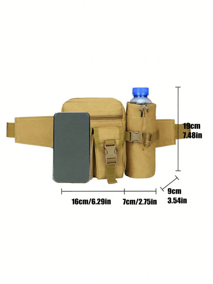 Men's Waist Bag, Waterproof Nylon Hiking Water Bottle Bag, Phone Pouch, Men's Outdoor Sports Waist Bag Chest Bag, Hunting Waist Pack, Durable Travel Waist Bag, Men's Bag, Men's Gift, Christmas, Winter