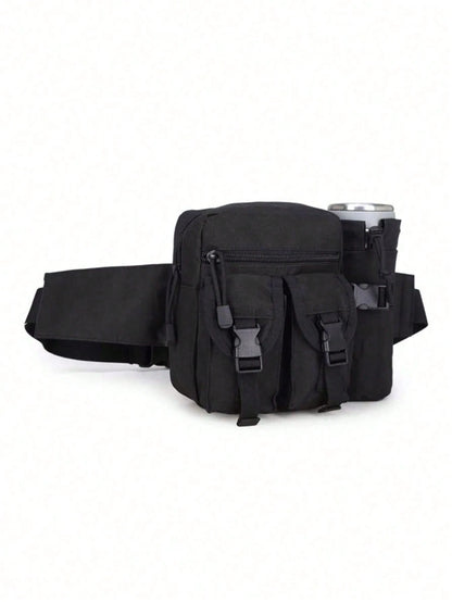 Men's Waist Bag, Waterproof Nylon Hiking Water Bottle Bag, Phone Pouch, Men's Outdoor Sports Waist Bag Chest Bag, Hunting Waist Pack, Durable Travel Waist Bag, Men's Bag, Men's Gift, Christmas, Winter