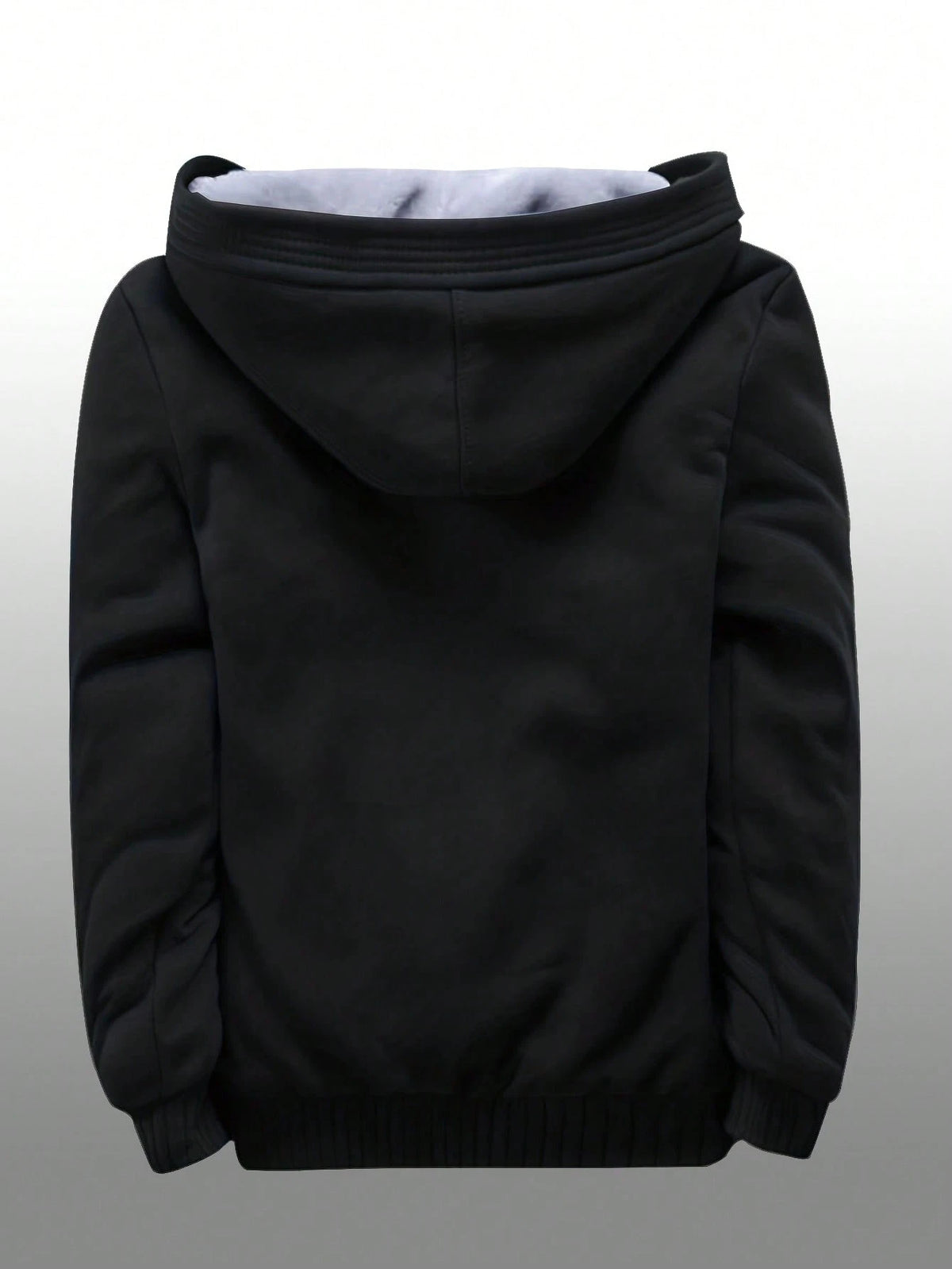 Men's Winter Fleece Hoodie; Warm Sweatshirt; Solid Color Jacket; Men's Hooded Sweatshirt