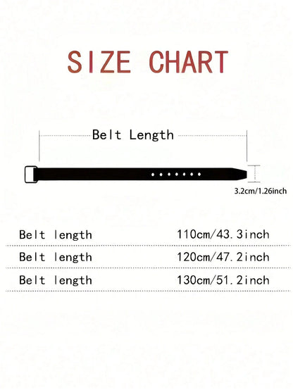 Men's Y2K Hollow Out PU Leather Belt With Asymmetric Alloy Buckle, Casual Waistband