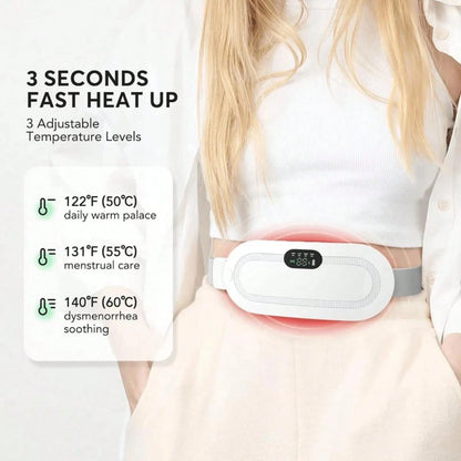 Menstrual Heating Pad, Period Heating Pad, Cramp Relief, Women's Electric Heating Waist Belt, Heat Therapy, Rechargeable, Abdominal Heating Pad, Valentine's Day Gift, Women & Girls Heated Massage Abdo