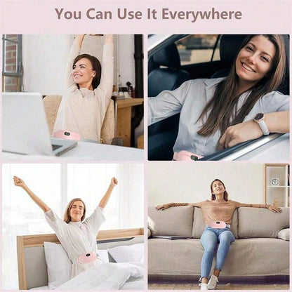 Menstrual Heating Pad, Period Heating Pad, Cramp Relief, Women's Electric Heating Waist Belt, Heat Therapy, Rechargeable, Abdominal Heating Pad, Valentine's Day Gift, Women & Girls Heated Massage Abdo