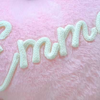 MerexSync Personalized Heart-Shaped Pillow, Custom Name Design, Sweet Gift For Girls, Custom Name Pajama Party Cushion, Charming Pajama Party Gift And Room Decor, Room Decor, Bedroom Decor, Personaliz