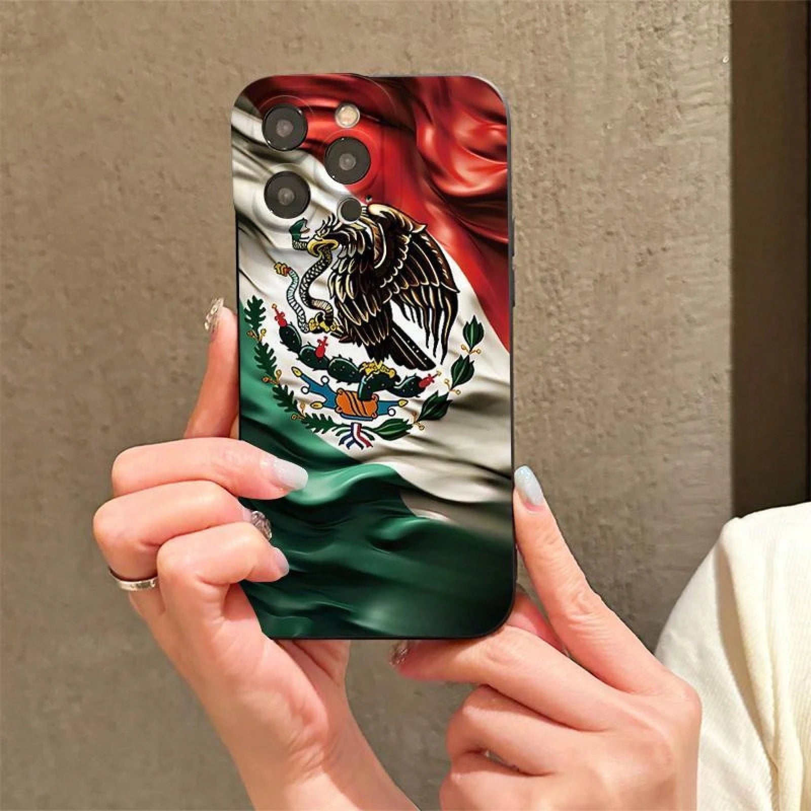 Mexico Flag Pattern Phone Cases With Lens Protector, Shockproof Mobile Phone Case, Decorative Phone Protector Cover, Phone Compatible With  17 Pro Max Case 14 Pro Max Case 11 Cases Silicone Protecti