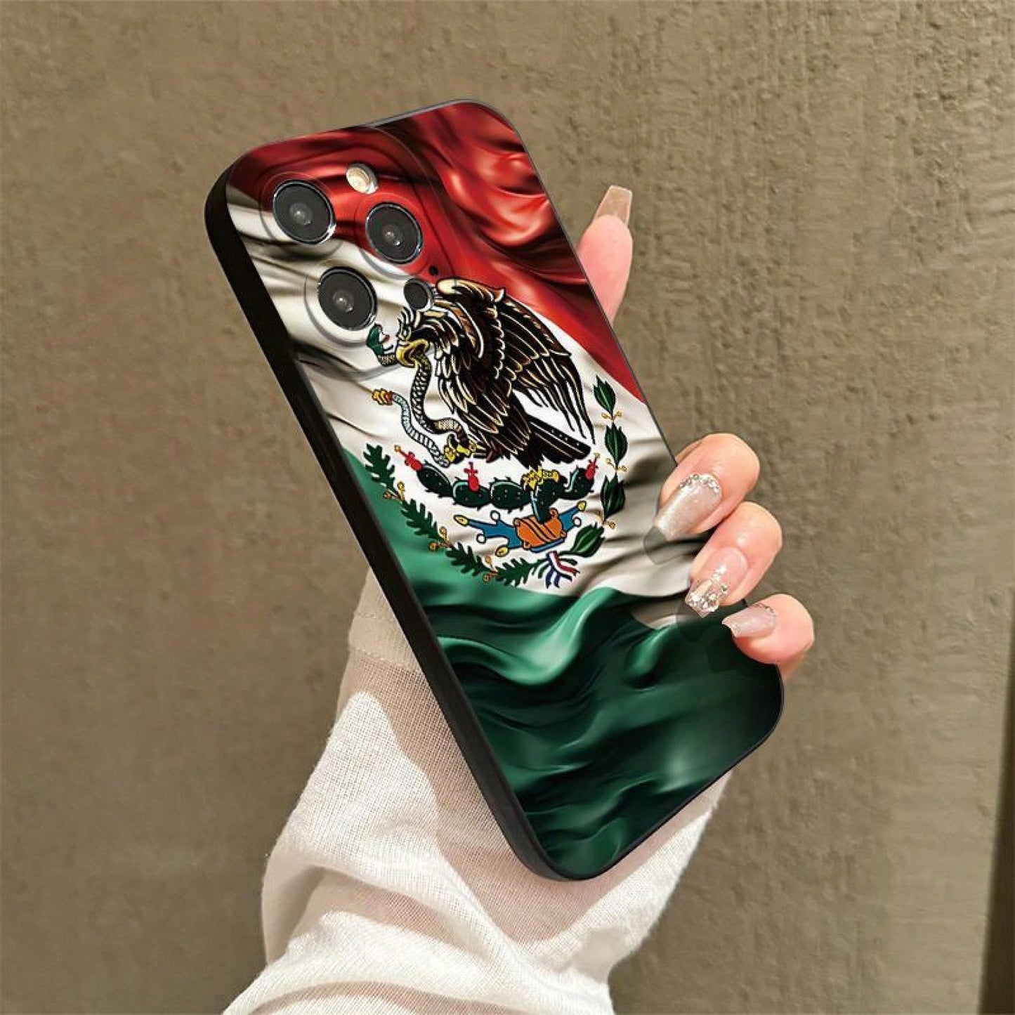 Mexico Flag Pattern Phone Cases With Lens Protector, Shockproof Mobile Phone Case, Decorative Phone Protector Cover, Phone Compatible With  17 Pro Max Case 14 Pro Max Case 11 Cases Silicone Protecti