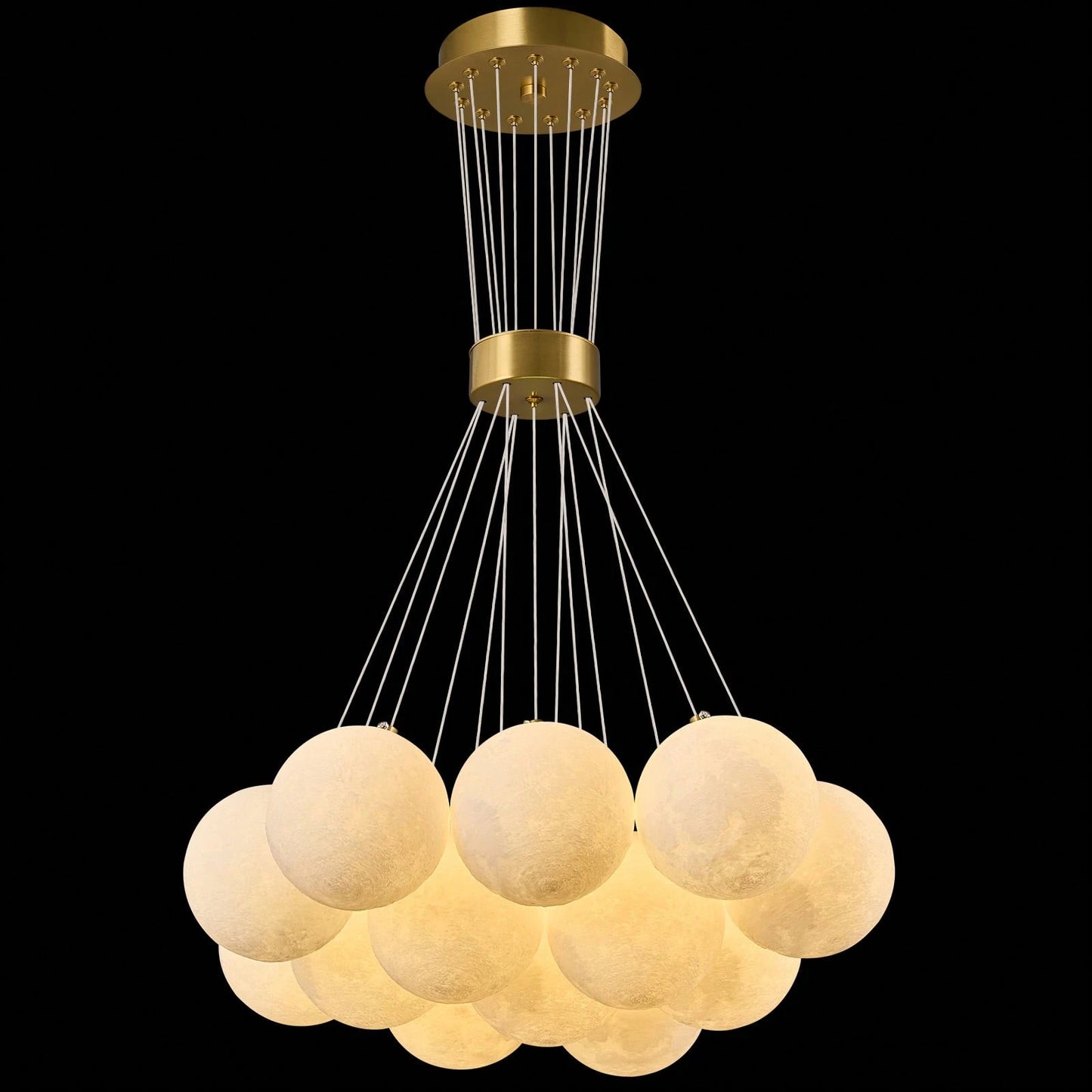 Mid Century 13-Lights Globe Frosted Glass Chandelier For Living Room Modern Gold Chandelier Light Fixture Dining Room Over Table Foyer Bedroom Kitchen Island