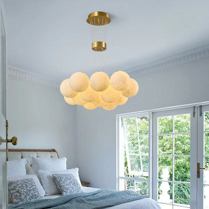 Mid Century 13-Lights Globe Frosted Glass Chandelier For Living Room Modern Gold Chandelier Light Fixture Dining Room Over Table Foyer Bedroom Kitchen Island