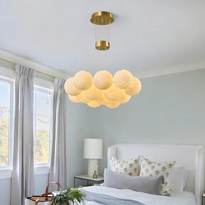 Mid Century 13-Lights Globe Frosted Glass Chandelier For Living Room Modern Gold Chandelier Light Fixture Dining Room Over Table Foyer Bedroom Kitchen Island