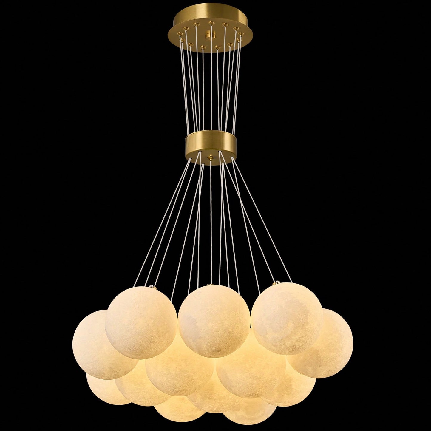 Mid Century 13-Lights Globe Frosted Glass Chandelier For Living Room Modern Gold Chandelier Light Fixture Dining Room Over Table Foyer Bedroom Kitchen Island