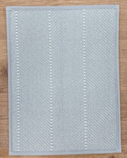 Prestige Mills Stair Treads Middleton 10 Aqua Lt Blue Stair Treads 27in x 9in and Matching Rugs