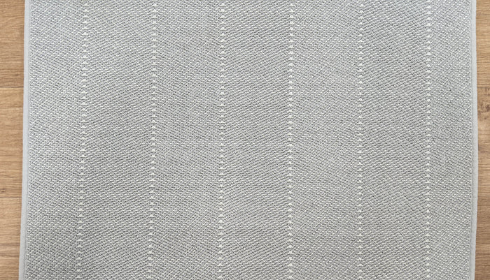 Prestige Mills Stair Treads Middleton 40 Nickel Grey Stair Treads 27in x 9in and Matching Rugs