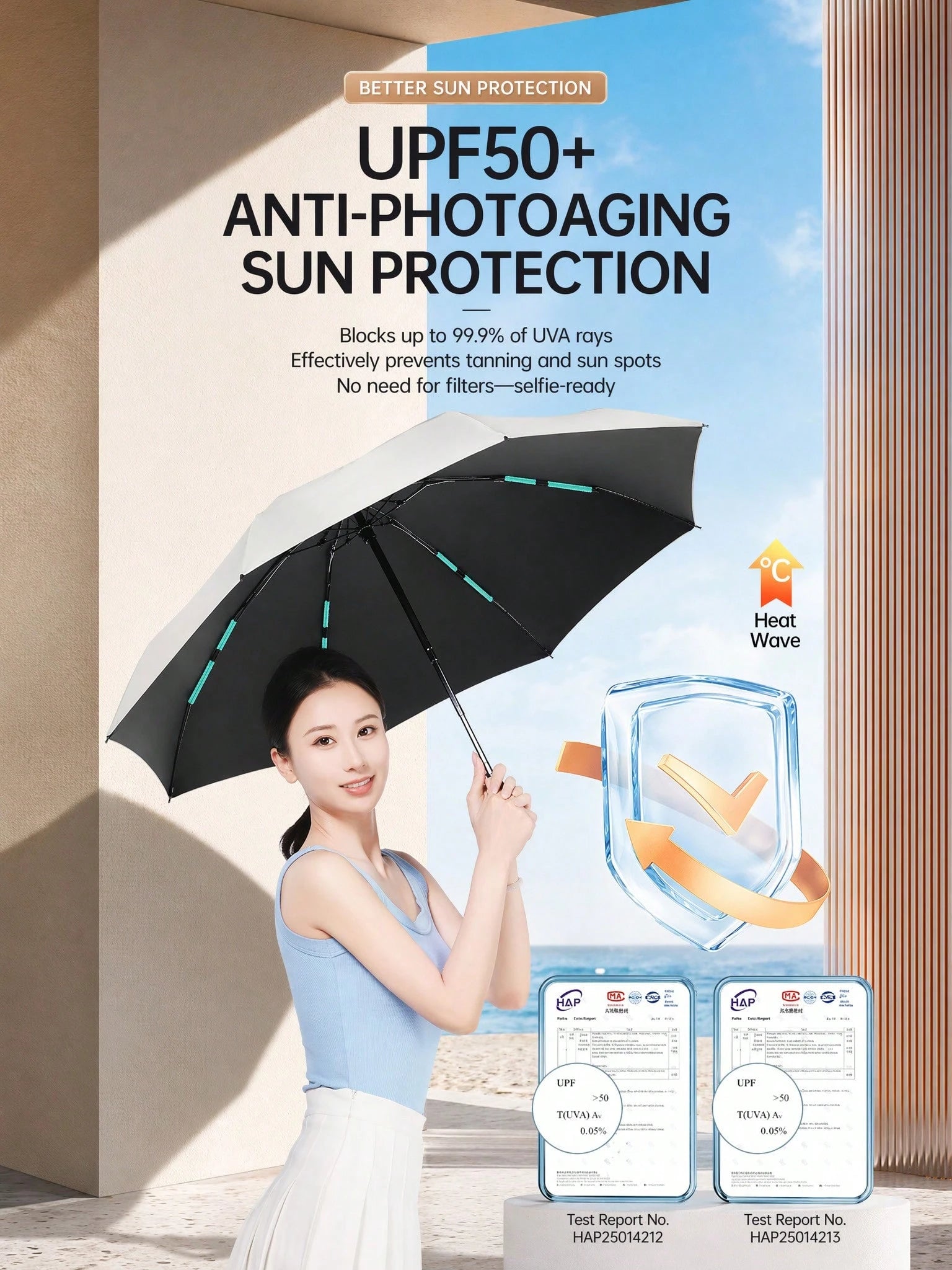 Mini Capsule Portable Sun Umbrella For Women, Ultralight Foldable UV Block Sunshade Perfect For Travel Commute Outdoor