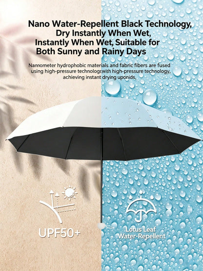 Mini Capsule Portable Sun Umbrella For Women, Ultralight Foldable UV Block Sunshade Perfect For Travel Commute Outdoor