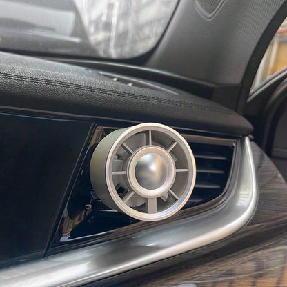 Mini Car Air Vent Fan, Car Air Vent Cooling Fan, 3-Speed Adjustable USB Powered Car Fan, Gradient Glowing Turbo Fan With Gradient Colorful Ambient Light, Low Noise Multi-Function Mini Car Interior Fan