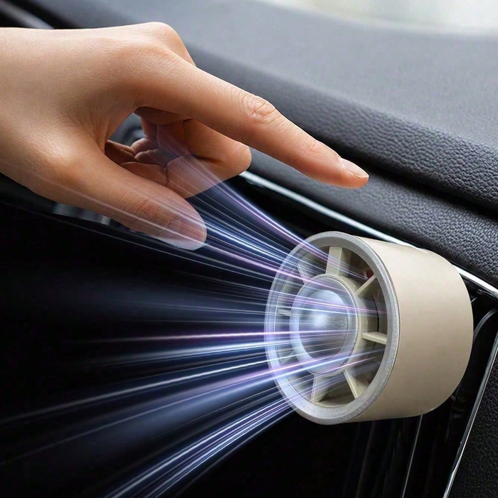 Mini Car Air Vent Fan, Car Air Vent Cooling Fan, 3-Speed Adjustable USB Powered Car Fan, Gradient Glowing Turbo Fan With Gradient Colorful Ambient Light, Low Noise Multi-Function Mini Car Interior Fan