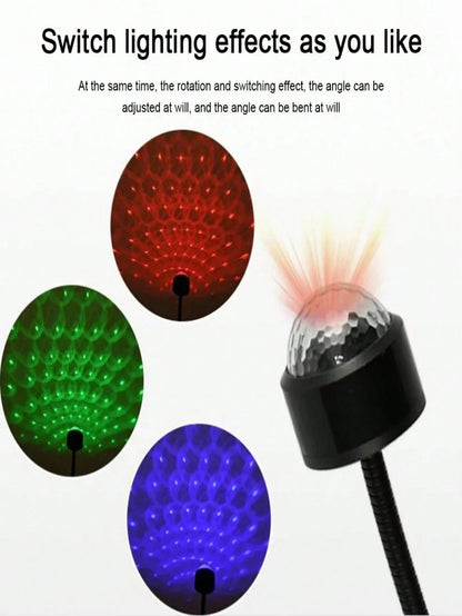 Mini LED Car Roof Star Night Light Projector Atmosphere Galaxy Lamp USB Decorative Adjustable For Auto Roof Room Ceiling Decor