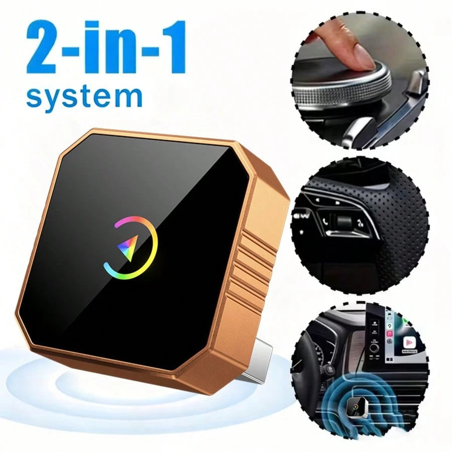 Mini Wireless CarPlay Adapter, Wireless CarPlay & Android Fast Connection, Compatible With Apple And Android Systems, Plug And Play, Low-Latency Wired-To-Wireless CarPlay Conversion, Compatible With M