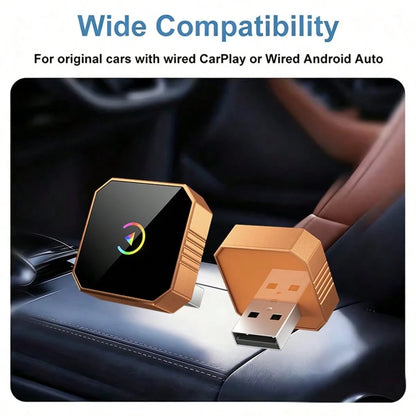 Mini Wireless CarPlay Adapter, Wireless CarPlay & Android Fast Connection, Compatible With Apple And Android Systems, Plug And Play, Low-Latency Wired-To-Wireless CarPlay Conversion, Compatible With M