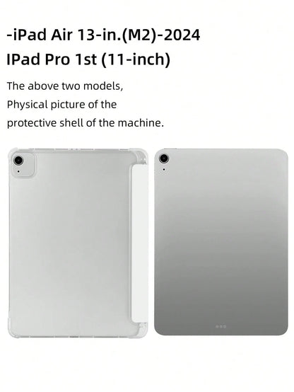 Minimalist Customized Tablet Case With Pencil Slot, 3-Fold Full-Print Elegant Case Compatible With 10.2/10.5/10.9/Air4/Air5/Pro11/Air 11/Mini6/Mini7/9.7/Tab A8, Magnetic Sleep/Wake, Personalized Gift