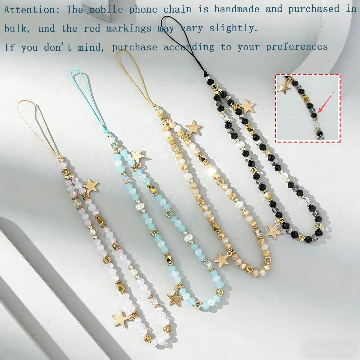 Minimalist Star Element 1pc Colorful Five-Pointed Star Pendant Phone Chain Fashionable Phone Case Charm Minimalist Phone Lanyard Spring Gift Party