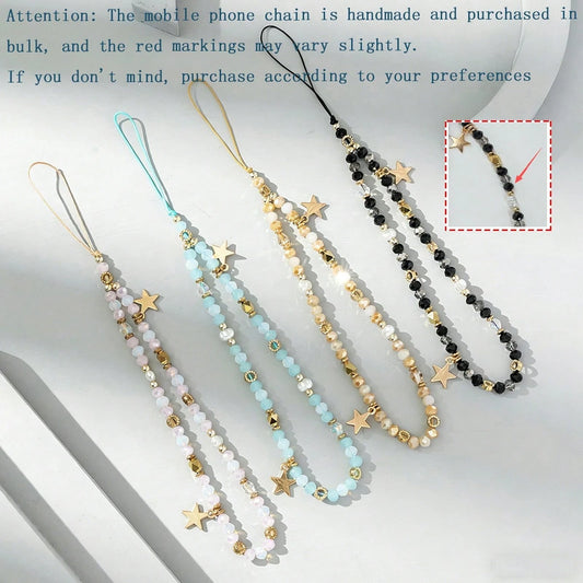 Minimalist Star Element 1pc Colorful Five-Pointed Star Pendant Phone Chain Fashionable Phone Case Charm Minimalist Phone Lanyard Spring Gift Party