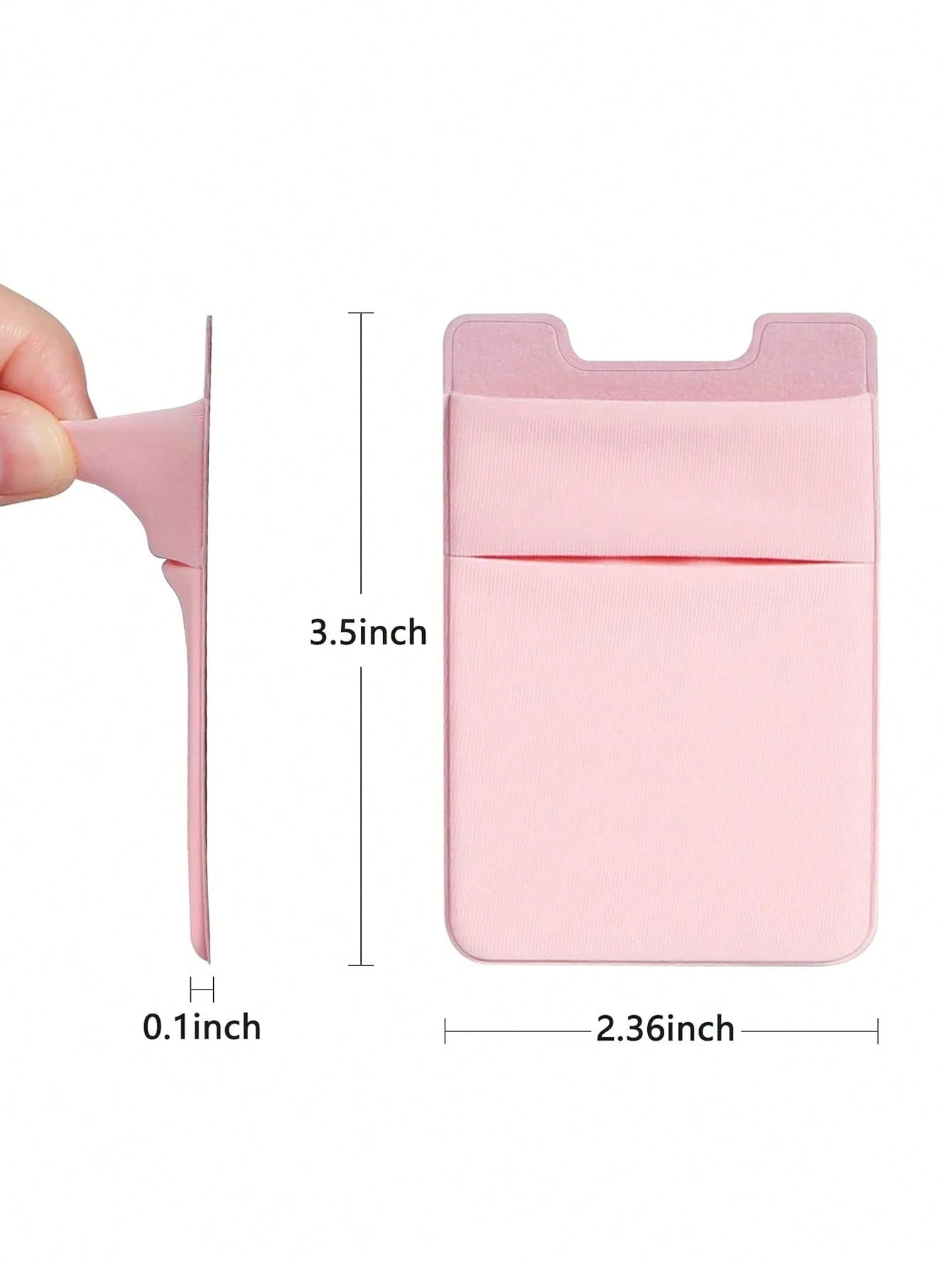 Mobile Phone Card Holder, Mobile Phone Case Back Sticker, Double Pocket Wallet, Elastic Lycra Card Holder, Suitable For Credit Cards, ID Card Stickers, Universal For All Mobile Phone Models For Check