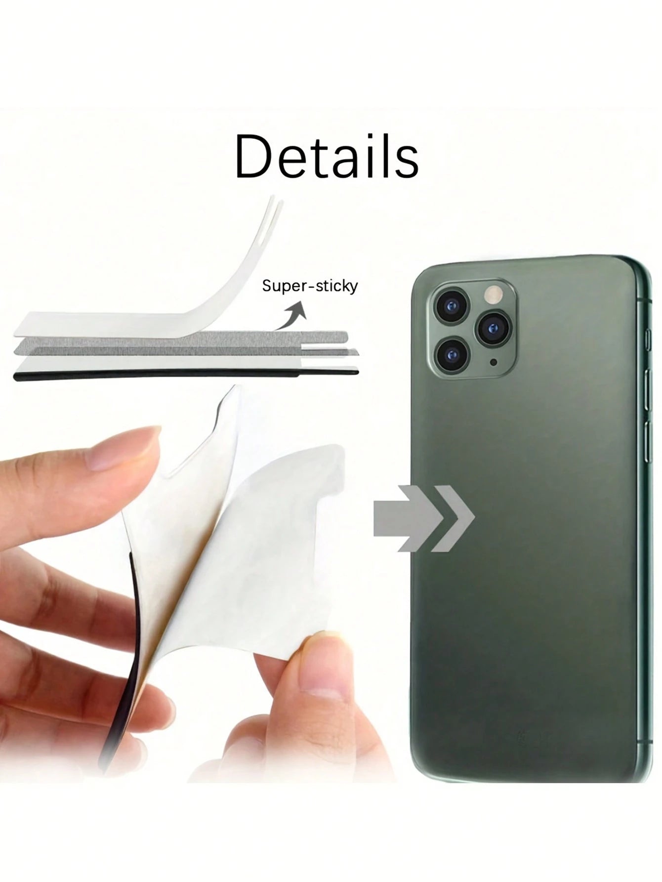 Mobile Phone Card Holder, Mobile Phone Case Back Sticker, Double Pocket Wallet, Elastic Lycra Card Holder, Suitable For Credit Cards, ID Card Stickers, Universal For All Mobile Phone Models For Check