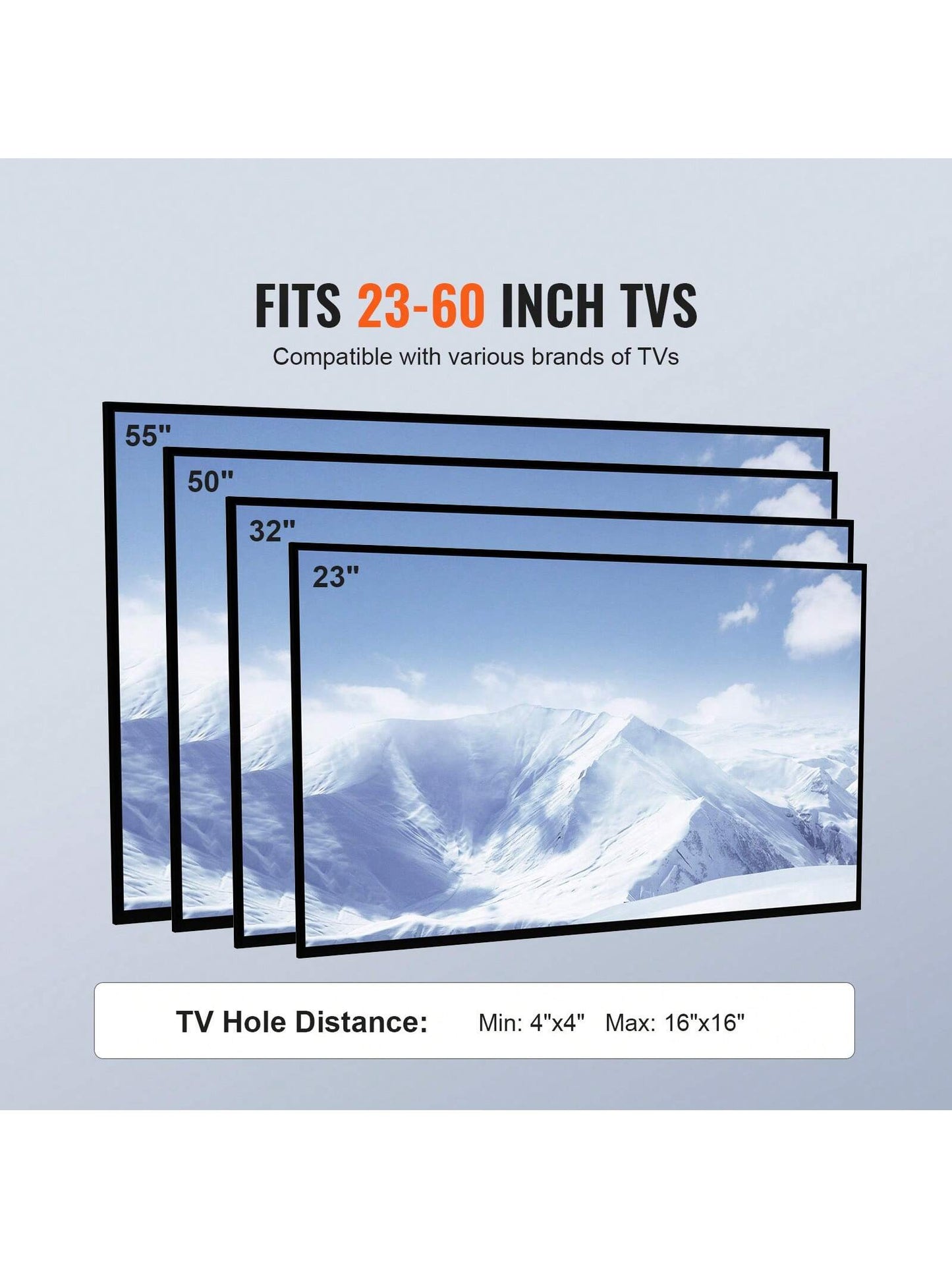 Mobile TV Stand, Mobile TV Cart For 23 To 60 Inch TVs, Height Adjustable Portable TV Stand With Wheels, With A Tray For Audio-Visual Devices, Rolling TV Stand With Mount For Bedroom, Living Room