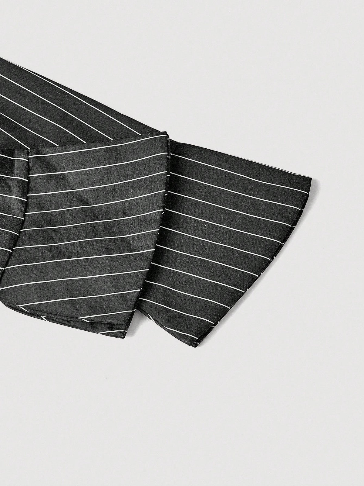 MOD Black & White 2 In 1 Flare Sleeve Collared Shirt,Black Top.Back To School.Campus
