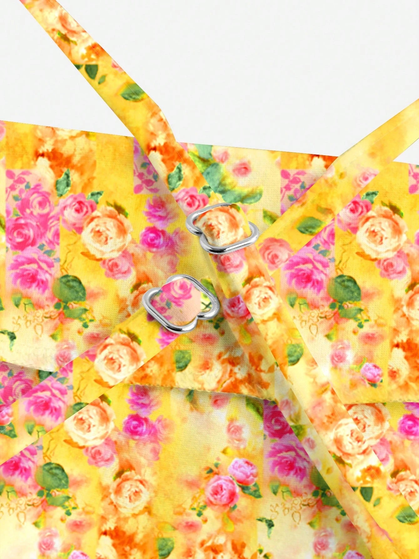 MOD Floral Print Plunge Neck Backless Dress, Orange Floral, Summer, Tropical, Holiday, Vacation, Boho Chic Sexy Summer Dresses For Women, Garden Party