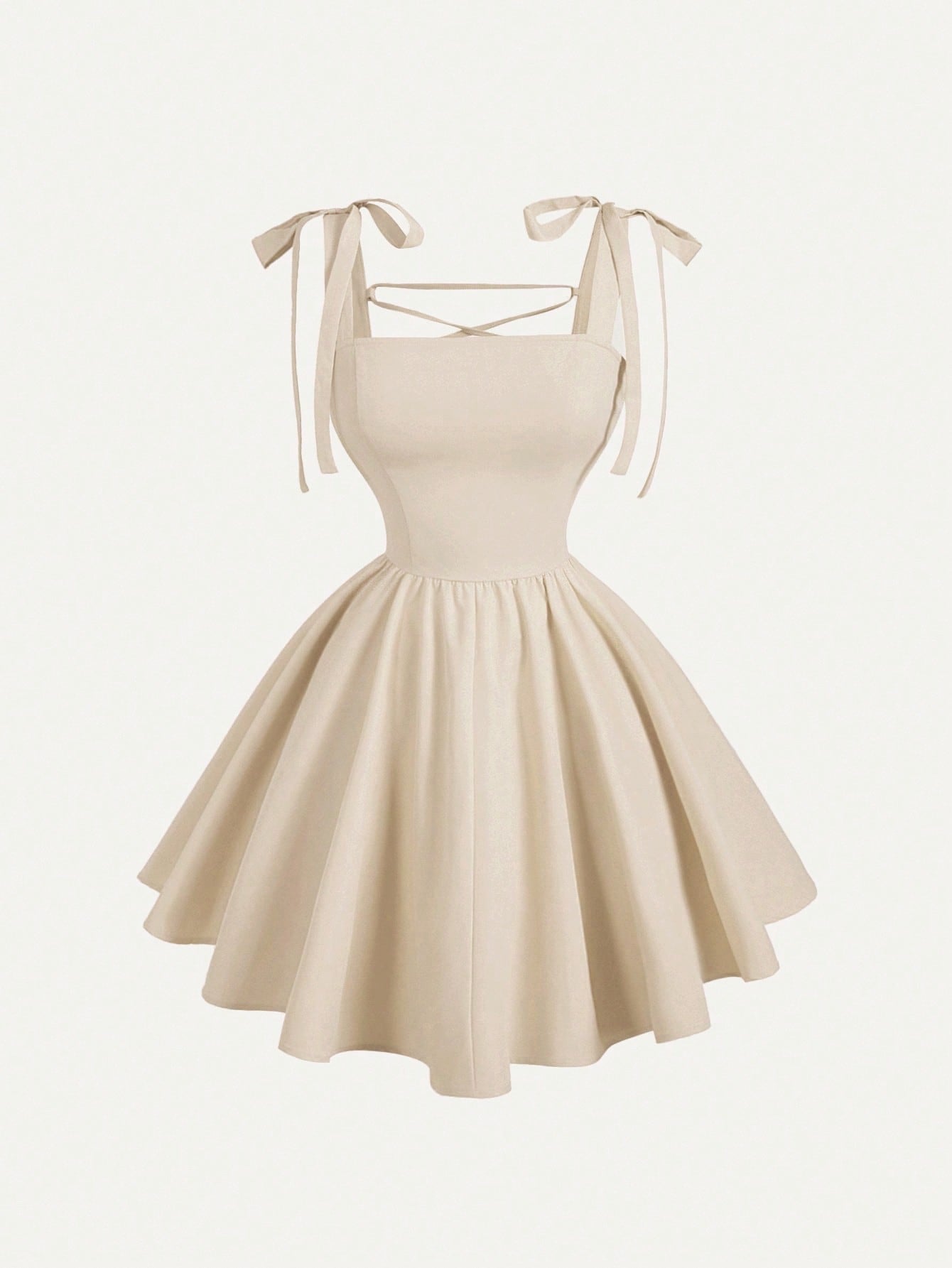 MOD Pink Romantic Backless Bowknot Dress, Suitable For Dates, Parties, Holidays, Tea Parties, Birthday Occasions